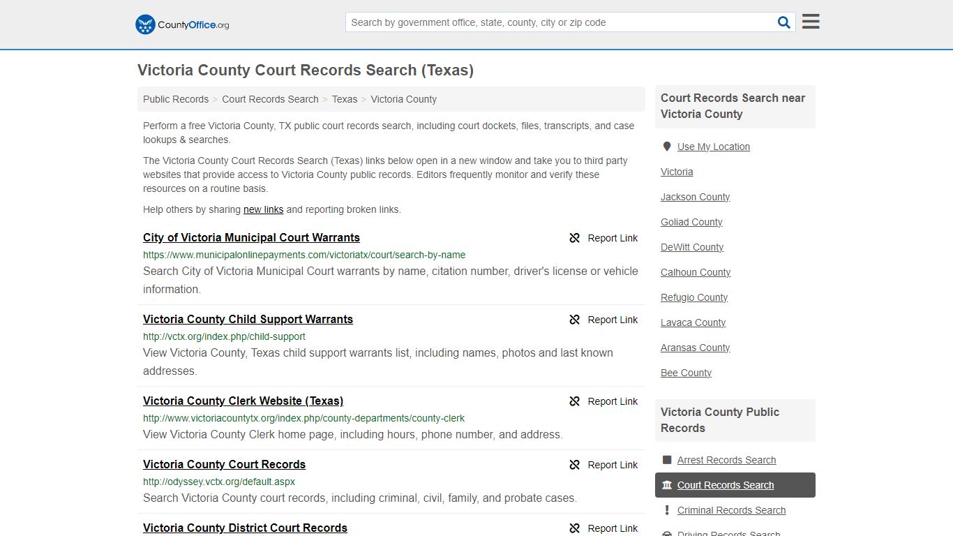 Victoria County Court Records Search (Texas) - County Office